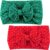 2 diademas para bebé, turbante para bebé, diademas para niña, diadema con lazos, diademas para recién nacidos, niños pequeños (verde/rojo)