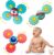 ADEGO Spinner Bebe – Pack de 3 Juguetes Giratorios con Ventosa, Diseños Espaciales – Juguetes de Baño para Bebe – Diversión y Estimulación Sensorial para Bebés