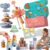 ARTIQS – Juguetes Sensoriales Montessori 6 in 1, Bloques Apilables, Torre de Aprendizaje, mordedores, Puzzles. Juguetes Educativos para Bebe y Niños de 0 Meses a 3 Años