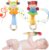 Ballery Sonajero de Juguete Muñeca de Peluche, 2 Piezas Sonajero de Juguete Suaves Animales Campanas Sonajeros Suaves Juguetes para bebés de 3 6 9 12 Meses Niños y niñas