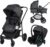 Bebeconfort Haze Trio, Cochecito bebé 3 en 1, 0-4 años, Máx. 22 kg, Asiento 2 en 1, Reversible y ligero, Silla de paseo, Silla de coche bebé i-Size, Plegado compacto, Cesta espaciosa, Graphite