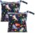 Bieiyhe 2 Pcs Bolsa de Pañales,Bolsa Impermeable Bebe,Wet Bag Pañales Lavable,Bolsa para Bañador Mojado,Bolsa Humeda Niños,Bolsa Muda Ropa Colegio,Bolsa Tela Guarderia con Cremallera para Viajes,Playa