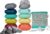 Close Pop In Pañales De Tela Reutilizables Colores Vivos Y Pastel | 0 Pañales Ecológicos De Bambú + 3 Absorbentes De Bambú Nocturnos + 80 Forros Biodegradables + Bolsa De Mano, Unisex, Talla única