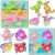 Cuackamily Puzzle Madera, 2 PCS Juguetes Puzzles Infantiles de Madera con Mango, Juegos Puzzles Animal Dinosaurios Montessori Educativos niños 1 2 3+ años, Juguete Regalos Fiesta para Niños y Niñas