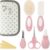 Duffi Baby Set para Cuidado del Bebe Recien Nacido. Juego Cuidado Bebes 6 piezas. Kit de Aseo Estuche con Cremallera Cepillo Pelo Lima Uñas Peine Aspirador Nasal Tijeras Uñas Corta uñas. 1260-06 Rosa