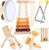 Exyvox Instrumentos Musicales Infantiles, 12 PCS Percusion Musicales Madera Set para Infantil, Juguetes Instrumentos Musicales Bebes, Juguetes de Instrumentos para Niños De Navidad Y Cumpleaños.