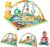 Fisher-Price Alfombra Gimnasio sensorial de Actividades Selva Tropical 3 en 1, con Accesorios, Luces y Sonidos, Juguete para bebé recién Nacido (Mattel HJW08)