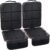 Frasheng 2Piezas Protector Asiento Coche,Protectores de Asiento para Coche Impermeable,Protector Seguro para Asiento Infantil,Protector Coches Asientos,Tamaño Universal con Organizador Bolsillos,Negro