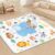 Funsland Alfombra Bebe Acolchada Plegable, 200×180 cm Antideslizante Algodón Alfombras de Gateo, Impermeable Alfombra de Juegos Bebe, Animal Tapete de Actividades Bebe para 1 2 3 Años