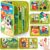 hahaland Libro Montessori 1 año – 20 en 1 Busy Board de Actividad, Libro Interactivo Juguetes Montessori para Niños 1 2 3 años – 10 Páginas Animales Granja