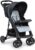 hauck Shopper Neo II Silla de Paseo Ligera – Carrito Bebe Reclinable desde Nacimiento hasta 22 kg – Carro Compacto y Plegable – Ruedas Giratorias Antipinchazos – Portavasos – Negro