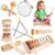 Instrumentos Musicales Infantiles, Juguetes de Madera Instrumentos de Percusión con Xilofono Maracas Pandereta Palo de Lluvia Juegos Montessori Niños Niñas 1 a 5 Años Regalos Bebe Cumpleaños Navidad