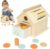 Joellfuner Juguetes Montessori Bebe, 5 en 1 Caja Montessori Madera, Cubo Actividades Bebe 1 Año Montessori, Juguete de Clasificación de Madera, Regalo Cumpleaños Navidad para Niños Niñas (5 en 1)