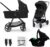 Kinderkraft NEWLY Carrito 3 en 1, I-Size, Para niños, Sistema de viaje, Carrito Para Bebes, Silla De Paseo, Ligera, Carro Bebe, Cochecito 3 Piezas, Plegable, desde el nacimiento hasta 22 kg, Negro