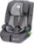 Kinderkraft SAFETY FIX 2 I-SIZE 75-150 cm Silla coche grupo 1 2 3 isofix, Asiento de coche amplio y blando para niño, Arnés interior de 5 puntos, Reposacabezas ajustar, Reductor modular, Gris