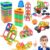 Kinyoda Bloques de Construcciones Magneticas,62 Pcs Juguetes de Bloques de Construcción Magnéticos 3D,Juguetes Educativos para Niños,Juego Imanes Montessori, Regalo para Niño Niña de 3+ Años