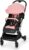 kk Kinderkraft INDY Silla de Paseo bebé, Carrito, Carro bebé, Posición reclinada y tumbada, Plegable, Ligero, Material Impermeable, 15 kg, Rosa