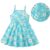 KONFEN Vestido de Bebé Niña – Margarita Conjunto de Vestido de Sin Mangas + Sombrero, Flor Vestido Conjunto de 2 Piezas para Bebe Niña 0-3 Años para Primavera Verano (Verde/Rosa)