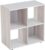 LOLAhome Estantería Cubo, Librería Estantería de 4 Cubos de Madera MDF Blanca, Adecuada para Estudio, Oficina, Sala de Estar, Dormitorio