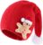 Newwyt Lindo Gorro de Punto navideño Gorro para bebé con Pompón para niños Traje de Vacaciones para Festivales para niños y niñas de 1 a 4 años Hilo de Lana Fibra acrílica