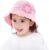 Niñas Sombrero de Sol Princesa Rosa Lindo Gorro de Pescador para Bebé Algodón Protección Sombra Sombrero Verano Niños Playa Sombrero 0-5 Años