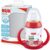 NUK First Choice+ Botella de aprendizaje de 6 a 18 meses, 150 ml, indicador de control de temperatura, a prueba de fugas, con asas ergonómicas, sin BPA, color rojo