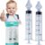 PORTENTUM Jeringa lavado nasal bebe 2 pcs, lavados nasales bebe 10 ml, jeringuilla lavado nasal bebe con puntal cómodo de silicona