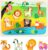 Puzzles de Madera Juegos Educativos Rompecabezas Madera Aprendizaje Temprano Juego Educativo Juguetes Educativos Montessori Juego de Regalo para Niños Niñas 2 3 4 Años (Animales)