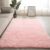 Swsen Alfombra Shaggy Salón Grandes – Alfombras Dormitorio Modernas para Pelo Largo Lavables – para Dormitorio, Comedor, Pasillo y Habitación Juvenil – Rosa bebé, 50×160 cm