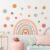 Tanlaby Grande Arcoiris flores Pegatinas De Pared Bohemias Puntos Circulares Adhesivos Vinilos Decorativos Pared para Niñas Dormitorios Cuarto de Jugar Bebés Guardería Habitación Infantiles