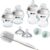 Tommee Tippee Biberones, set Natural Start recién nacidos, biberón anticólicos 150 ml y 260 ml, con tetinas ergonómicas de flujo medio, esterilizable