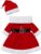 Vestido de Navidad para Niña Pequeña Bebé Conjunto Navideño de Vestido Rojo de Terciopelo con Manga Larga + Bufanda + Sombrero de Navidad para Chica Pequeña de 6 Meses a 4 Años