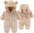 Yaopelky Bebé recién nacido oso Snowsuit bebé de lana Romper bebé con capucha mono de invierno ropa de abrigo para las niñas los niños 0-12M