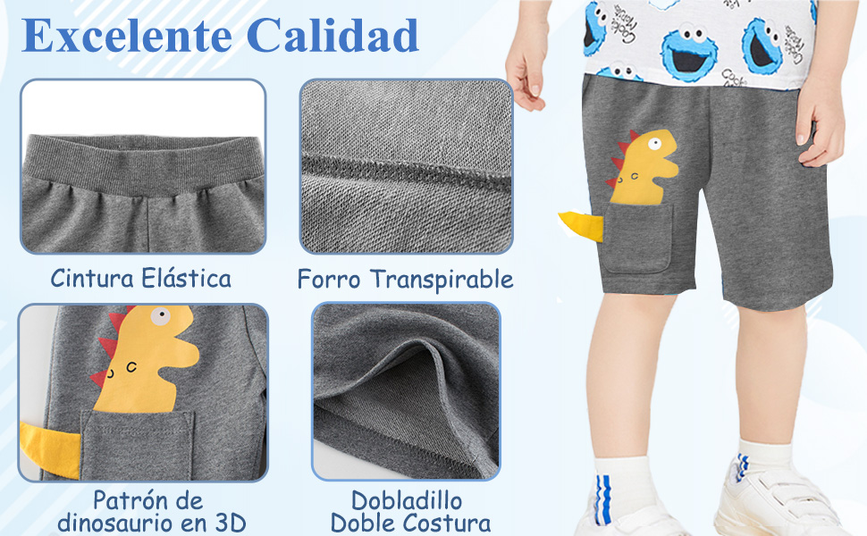 Pack de 2 Short Niño Algodón Verano Bermudas