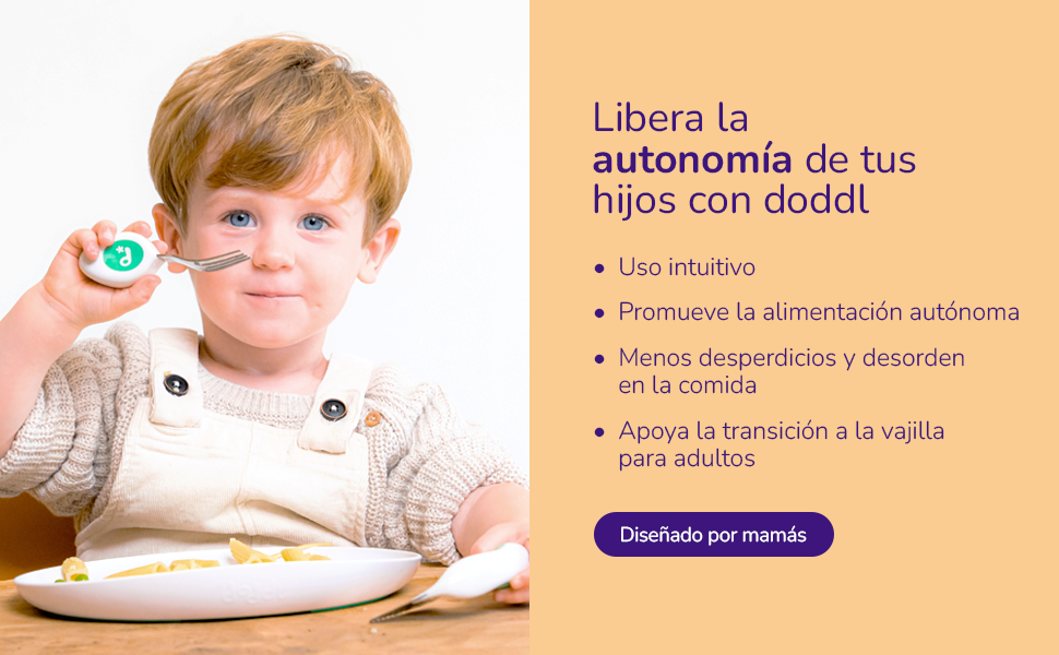 Juego de cubiertos con cuchara y tenedor para bebes