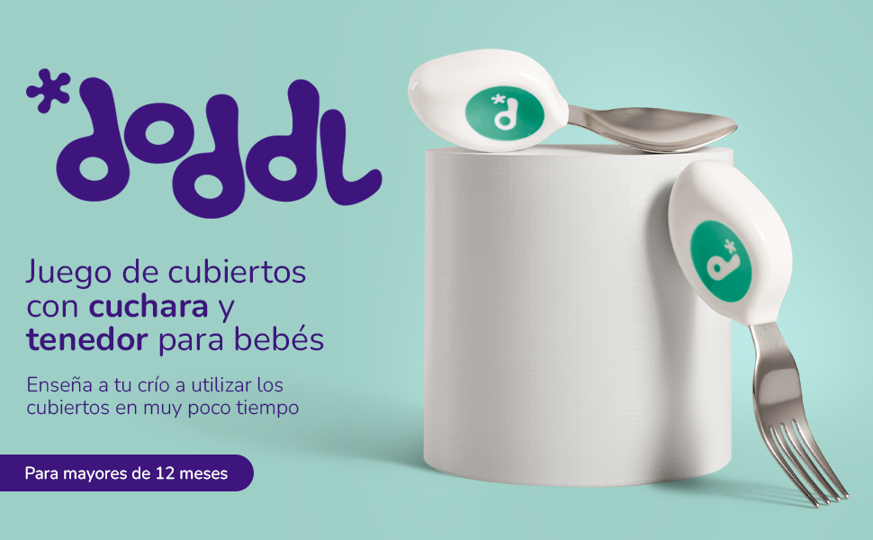 Juego de cubiertos con cuchara y tenedor para bebes