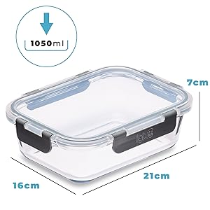 anti fuite igluue meal prep conteneur alimentaire en verre sans bpa