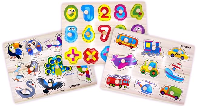 abc puzzle set with handles in a rack for toddlers ages 1-3 or 3-5 years kids Numbers Alphabet