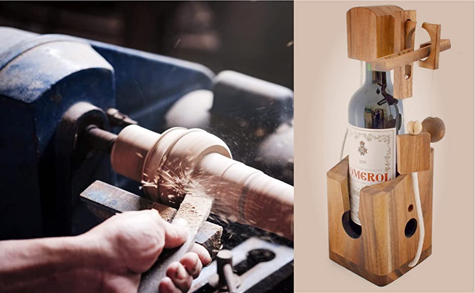 The magic wine safe wooden puzzle