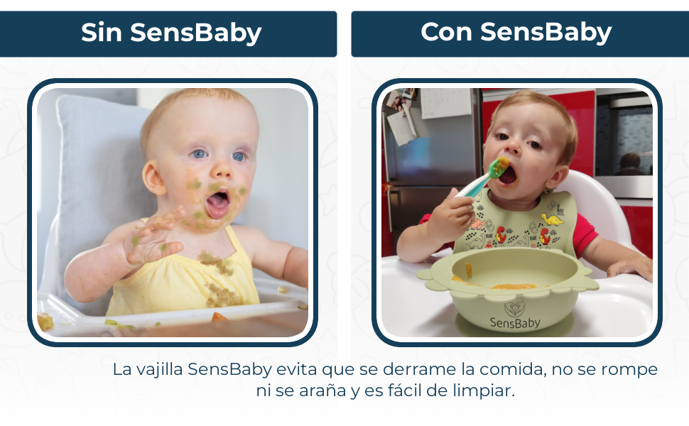 SensBaby Vajilla Bebe Silicona Aprendizaje