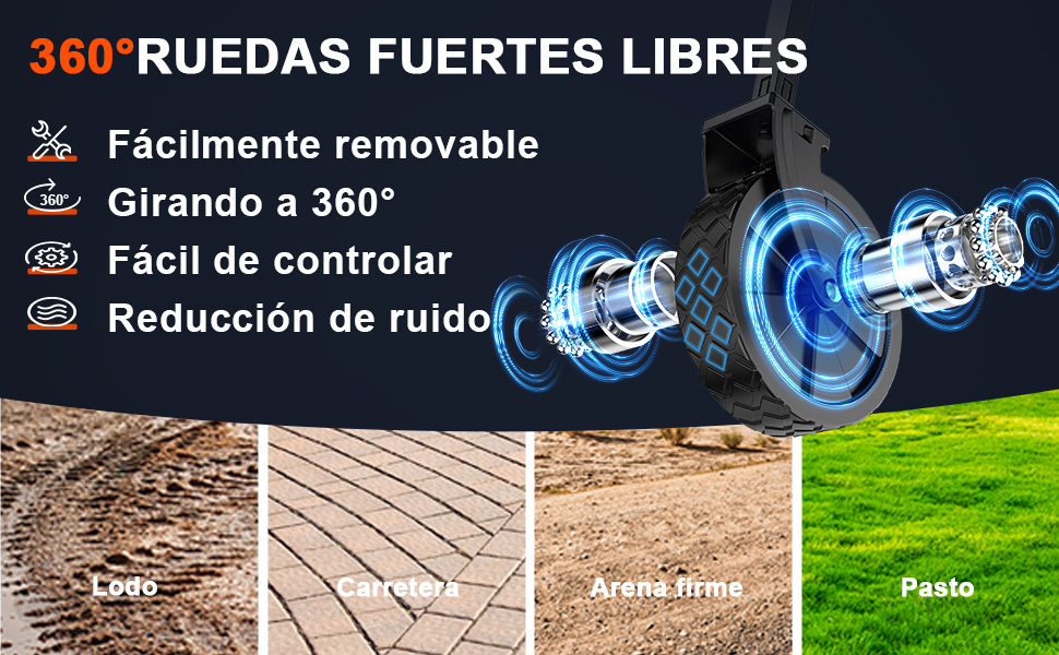 Plegable, Durabilidad, Portavasos Integrado, Ruedas Extraíbles, Asa Ajustable, Compacto