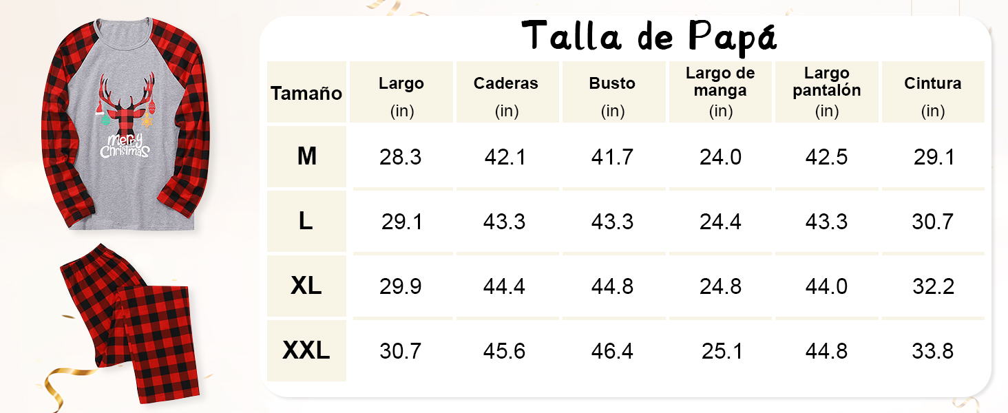  SANMIO Pijamas Familiares de Navidad