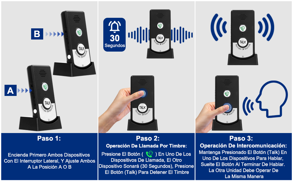 Timbre de Intercomunicador de Voz Inalámbrico 