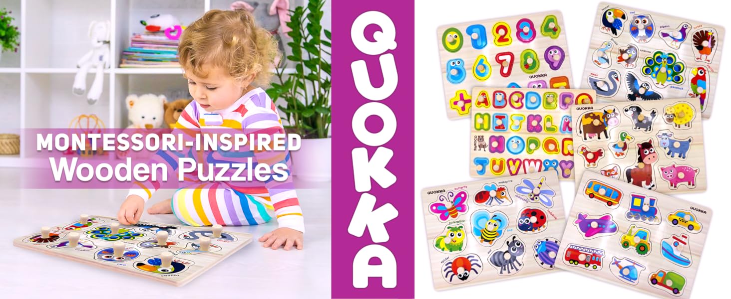 abc puzzle set with handles in a rack for toddlers ages 1-3 or 3-5 years kids Numbers Alphabet