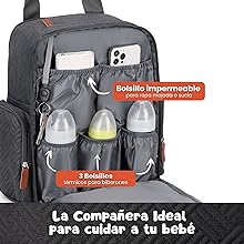 Mochila con bolsillo de apertura completa