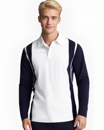 LUVCES Polo Hombre Manga Larga