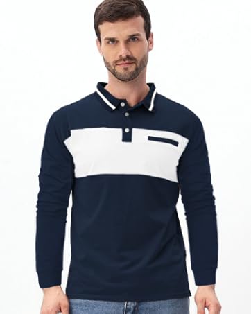 LUVCES Polo Hombre Manga Larga