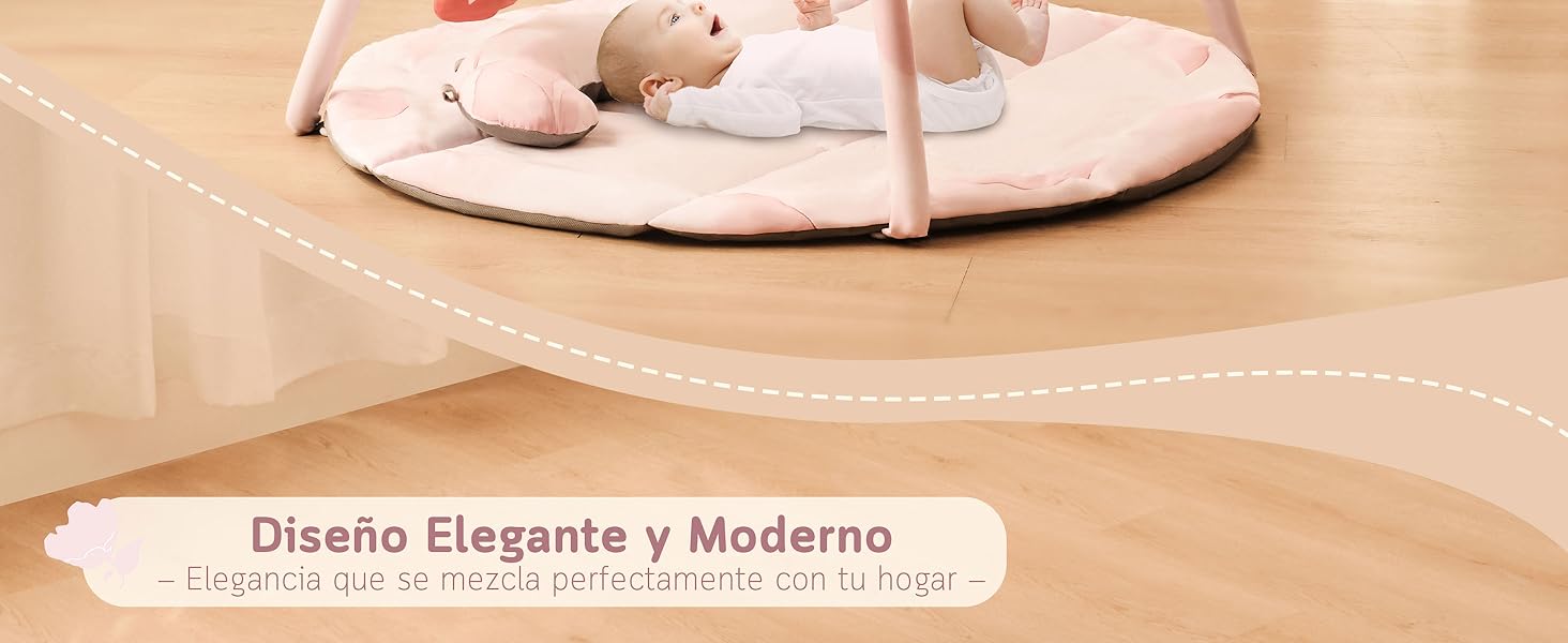 Centro de Actividades para Tummy Time Espacio suave y cómodo para que tu pequeña estrella explore