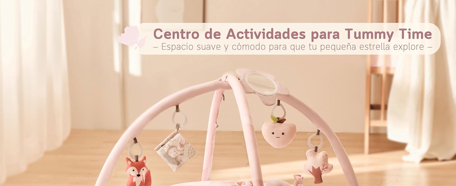 Centro de Actividades para Tummy Time Espacio suave y cómodo para que tu pequeña estrella explore