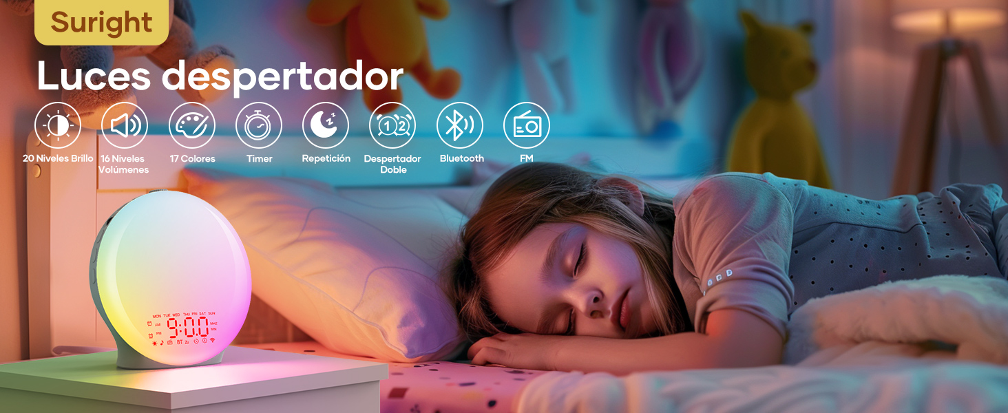 Despertador Luz Bluetooth